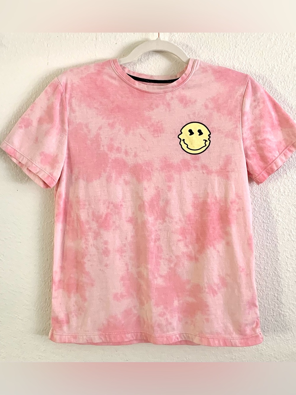 art class  Boys  Pink Tie-Dye Smiley Face Short Sleeve T-Shirt Size Large 10/12